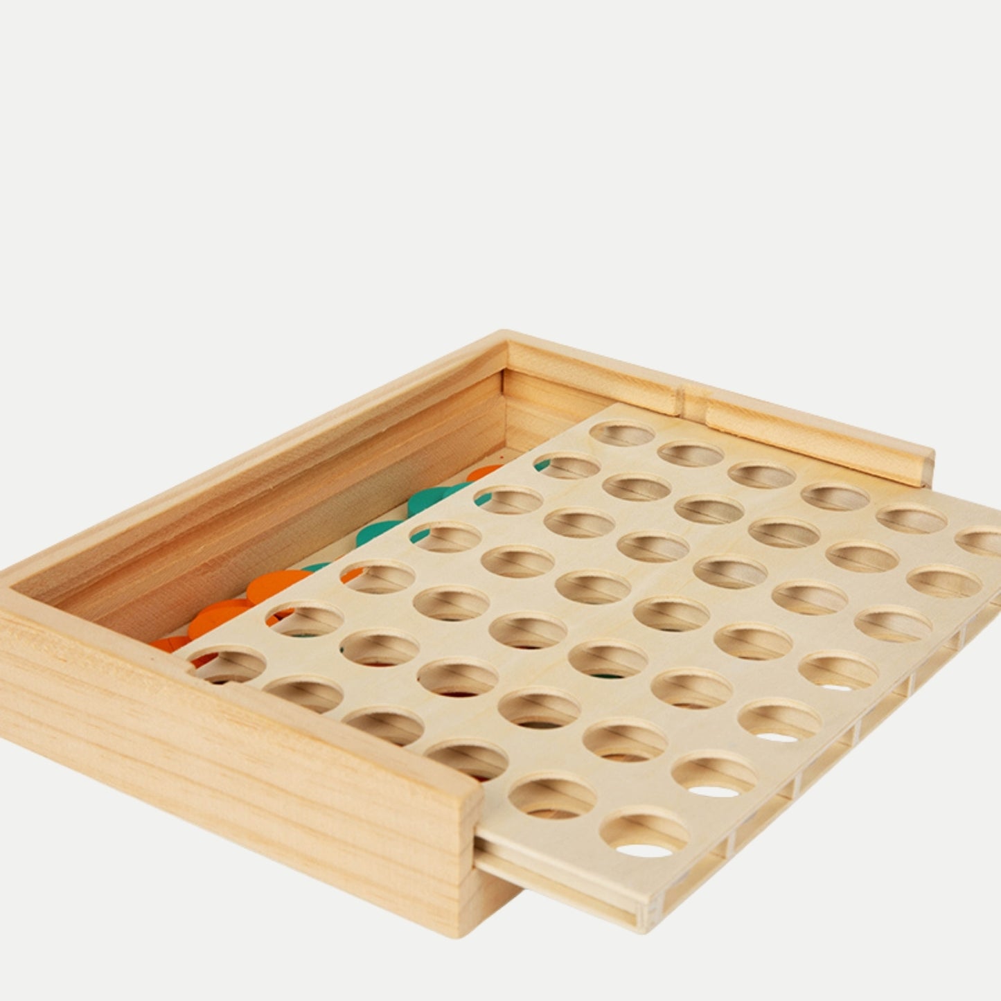 Puissance 4 en Bois Compact – Enfant 3-99 ans et + Jeu de Plateau 4 à la suite - Idéal Voyage en Famille - JouetApprends