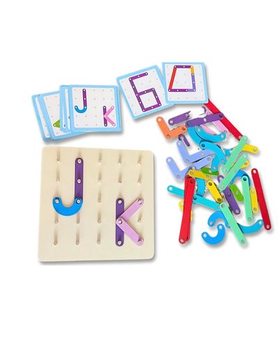 Jeu Montessori 3 ans et plus - Puzzle casse tête - Planche à chevilles pour les tout-petits - JouetApprends