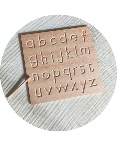 Tablette d'écriture pour enfant | Jeu Montessori en bois | Apprendre à Ecrire en script - JouetApprends