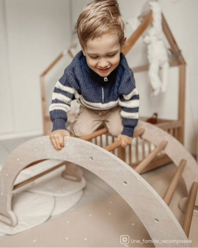 Arche d'escalade en bois bébés et enfants de 0 - 6 ans | Aire de jeux d'Intérieur - JouetApprends