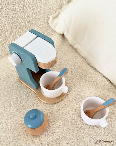 Machine à café enfant - Accessoires dinette en bois - Jouets Montessori 3 ans et plus - JouetApprends