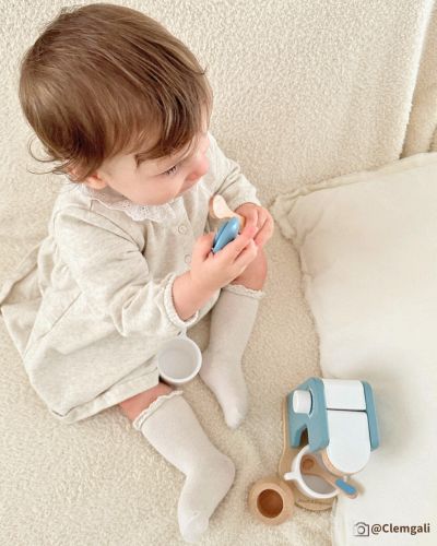 Machine à café enfant - Accessoires dinette en bois - Jouets Montessori 3 ans et plus - JouetApprends