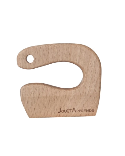 Couteau en bois pour cuisiner avec bébés et enfants - Ustensile cuisine Montessori - JouetApprends