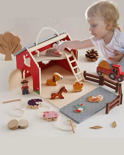 C'est Ma jolie Ferme en bois Montessori - JouetApprends