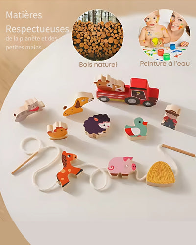 C'est Ma jolie Ferme en bois Montessori - JouetApprends