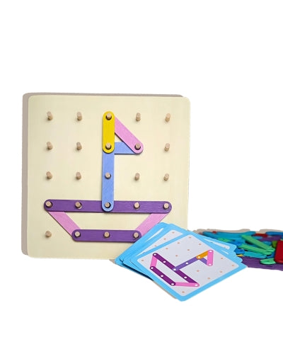 Jeu Montessori 3 ans et plus - Puzzle casse tête - Planche à chevilles pour les tout-petits - JouetApprends
