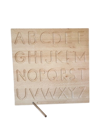 Tablette d'écriture pour enfant | Jeu Montessori en bois | Apprendre à Ecrire en script - JouetApprends