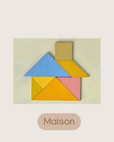 Jeux Puzzle Tangram en bois - Jeux Montessori 4 ans et jusqu'à 8 ans pour enfant - JouetApprends
