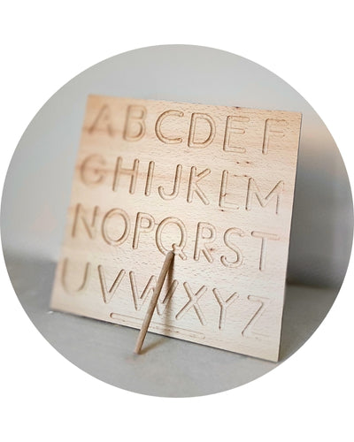 Tablette d'écriture pour enfant | Jeu Montessori en bois | Apprendre à Ecrire en script - JouetApprends