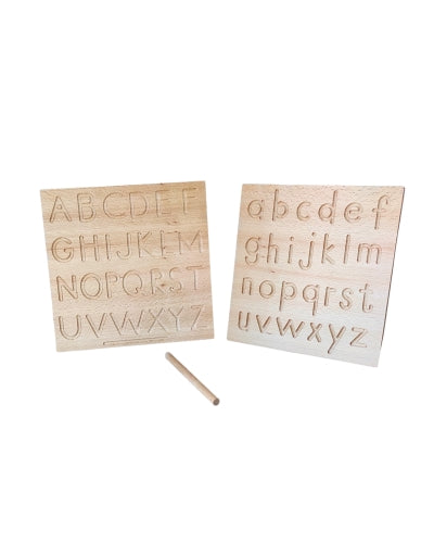 Tablette d'écriture pour enfant | Jeu Montessori en bois | Apprendre à Ecrire en script - JouetApprends
