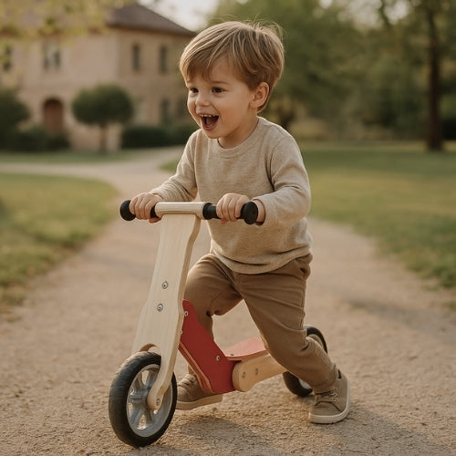 Draisienne évolutive en Trottinette en bois - Enfant 3 à 6 ans - modèle TEM - JouetApprends