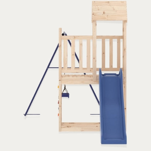 Aire de jeux extérieur en bois pour enfant 3-8 ans – Balançoire + Toboggan + Mur d’escalade - Livraison Rapide - JouetApprends