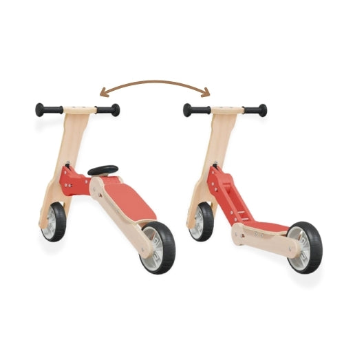 Draisienne évolutive en Trottinette en bois - Enfant 3 à 6 ans - modèle TEM - JouetApprends