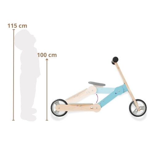 Draisienne évolutive en Trottinette en bois - Enfant 3 à 6 ans - modèle TEM - JouetApprends