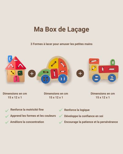 Jeux de Laçage et enfilage - Jouet Motricité Fine - JouetApprends