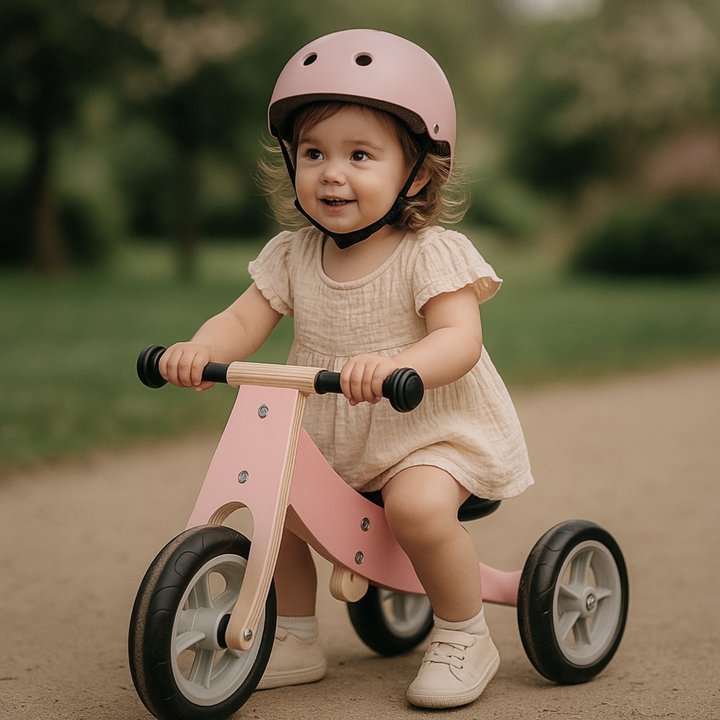 Tricycle évolutif 2-en-1 se Transforme en Draisienne en Bois - Enfant 1-3 ans - modèle BAB - JouetApprends