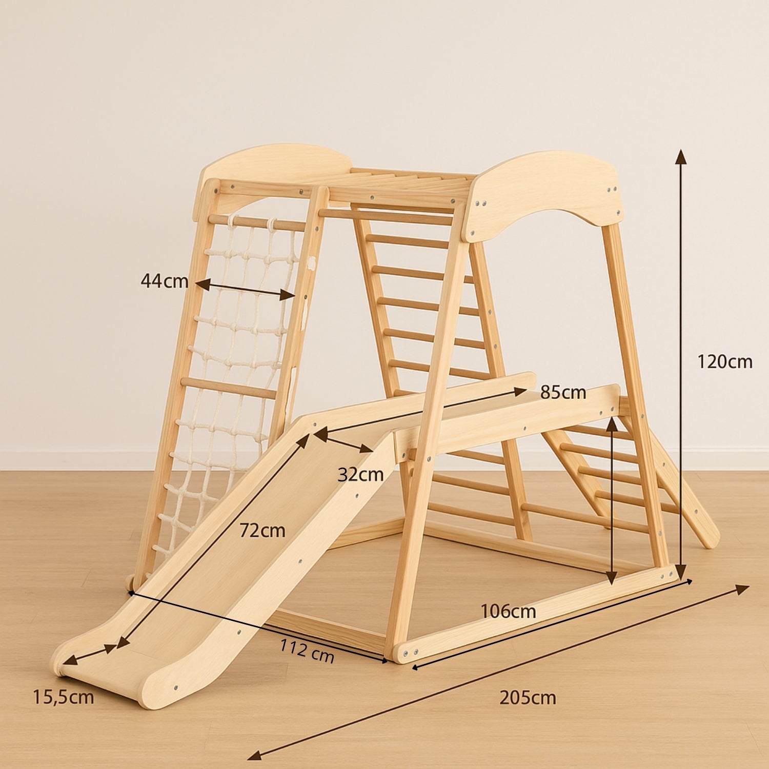 Aire de jeux Intérieur enfant | Jeu Montessori en bois pour Enfants | Escalade 1 an à 5 ans - JouetApprends