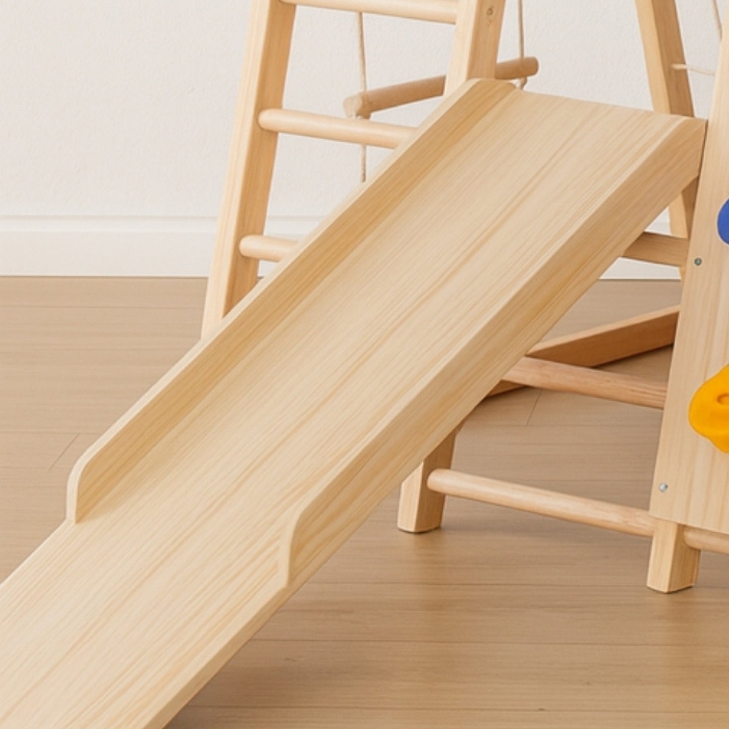 Aire de jeux Intérieur Montessori |  avec Prises d'Escalade & Toboggan | enfant 1 an à 5 ans - JouetApprends