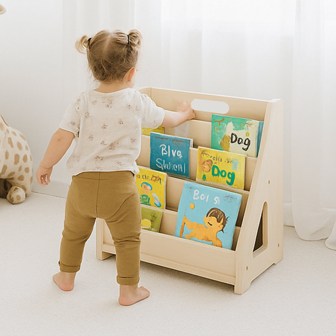Pack Rentrée Montessori — Lit Cabane Bois + Bibliothèque + Tableau Magnétique Alphabet - JouetApprends