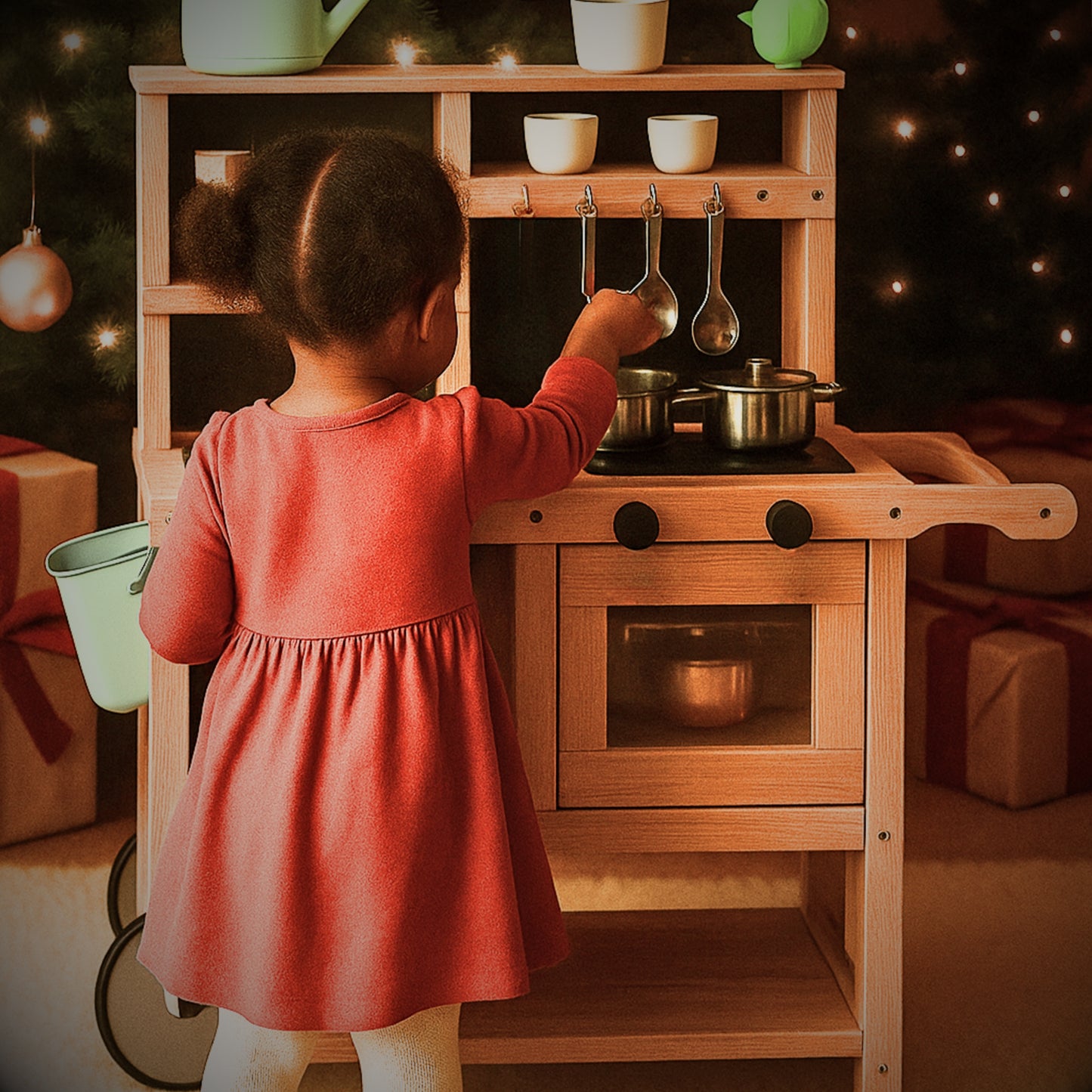 Cuisine en bois enfant 2-5 ans - Mud Kitchen 4 saisons intérieur / extérieur- Aire de Jeux Montessori - JouetApprends