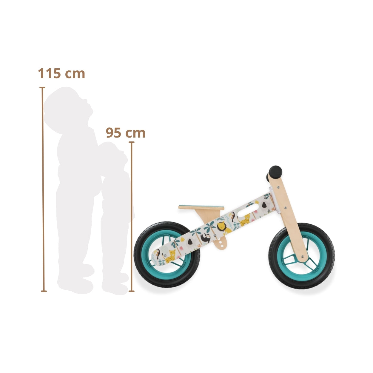 Draisienne Evolutive Bois 3-6 ans - Motif Jungle | Renard | Véhicules - STYL - JouetApprends