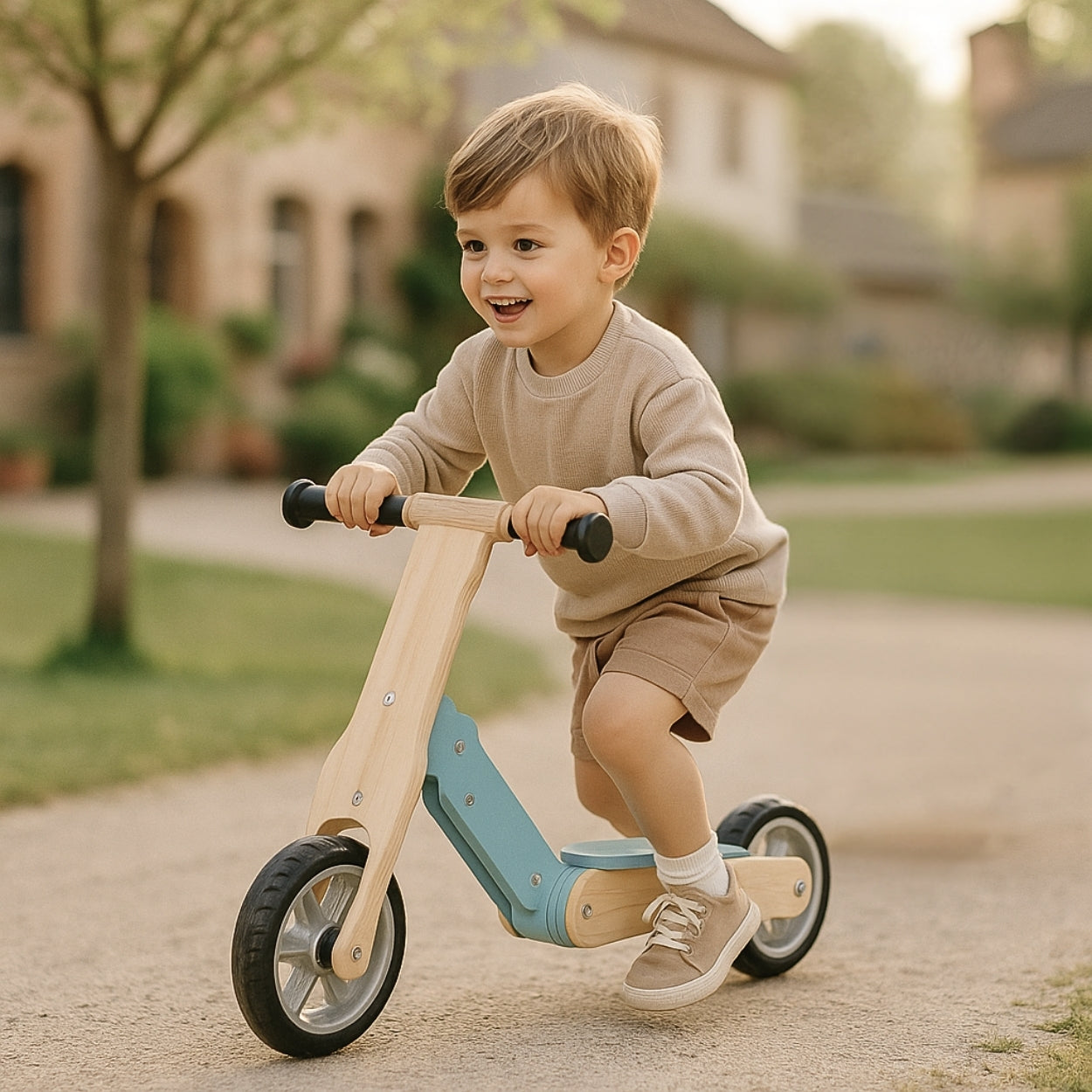 Draisienne évolutive en Trottinette en bois - Enfant 3 à 6 ans - modèle TEM - JouetApprends