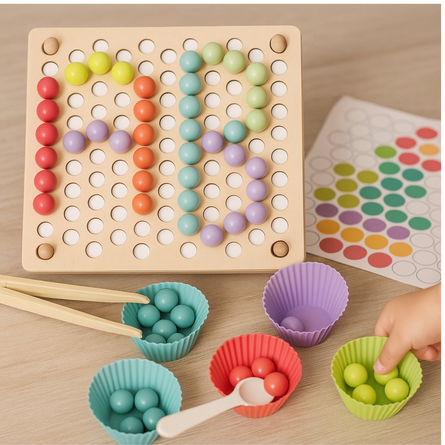 Jeu de tri Montessori 3 ans | Apprendre les couleurs | Concevoir formes et objets - JouetApprends