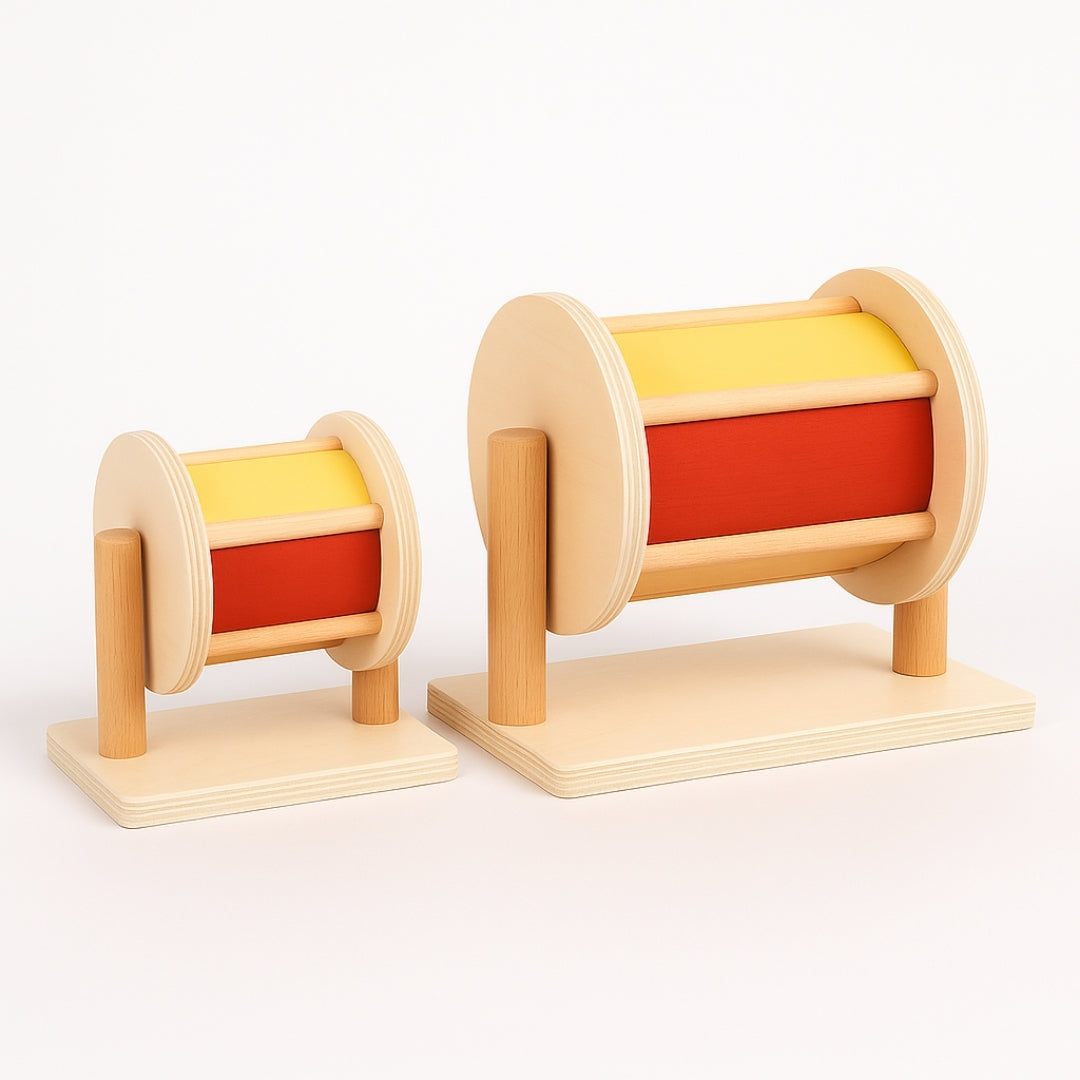 grand-et-petit-tambour-rotatif-jouet-montessori-baby-gym-stimule-bebe-heureux-plat-ventre-parcours-motricite-jeux-autonome-6-9-12-18-mois-idee-cadeau