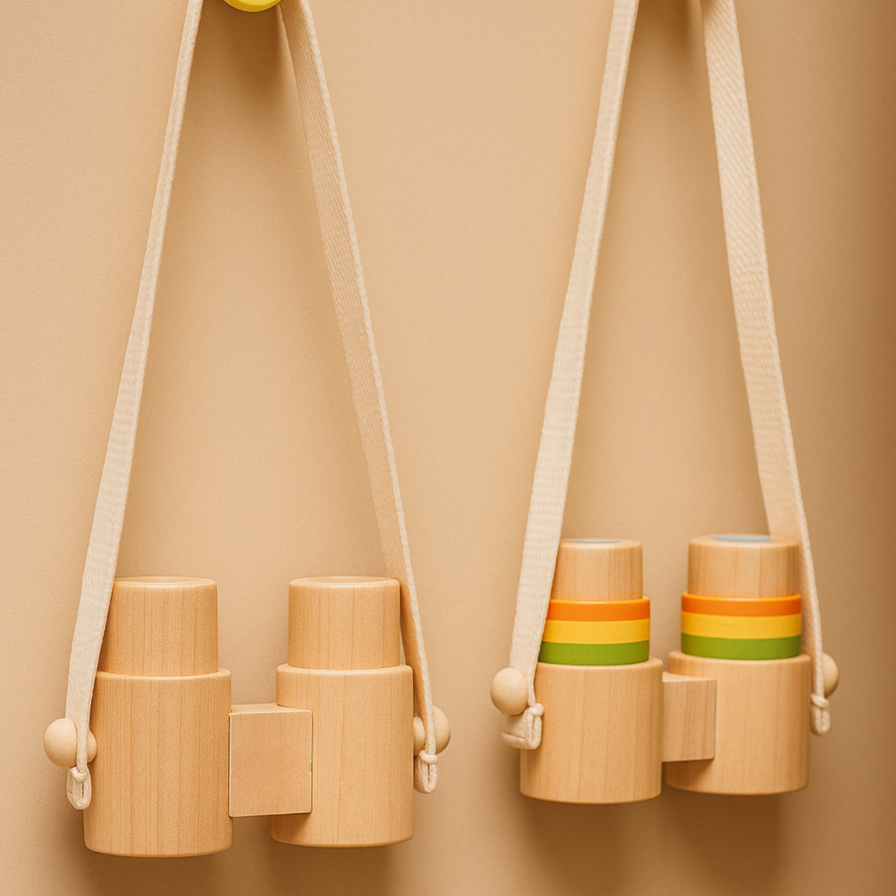 Jumelles Enfant en Bois naturel - Jeux Montessori pour Balades en Nature - 18 mois - 6 ans - JouetApprends