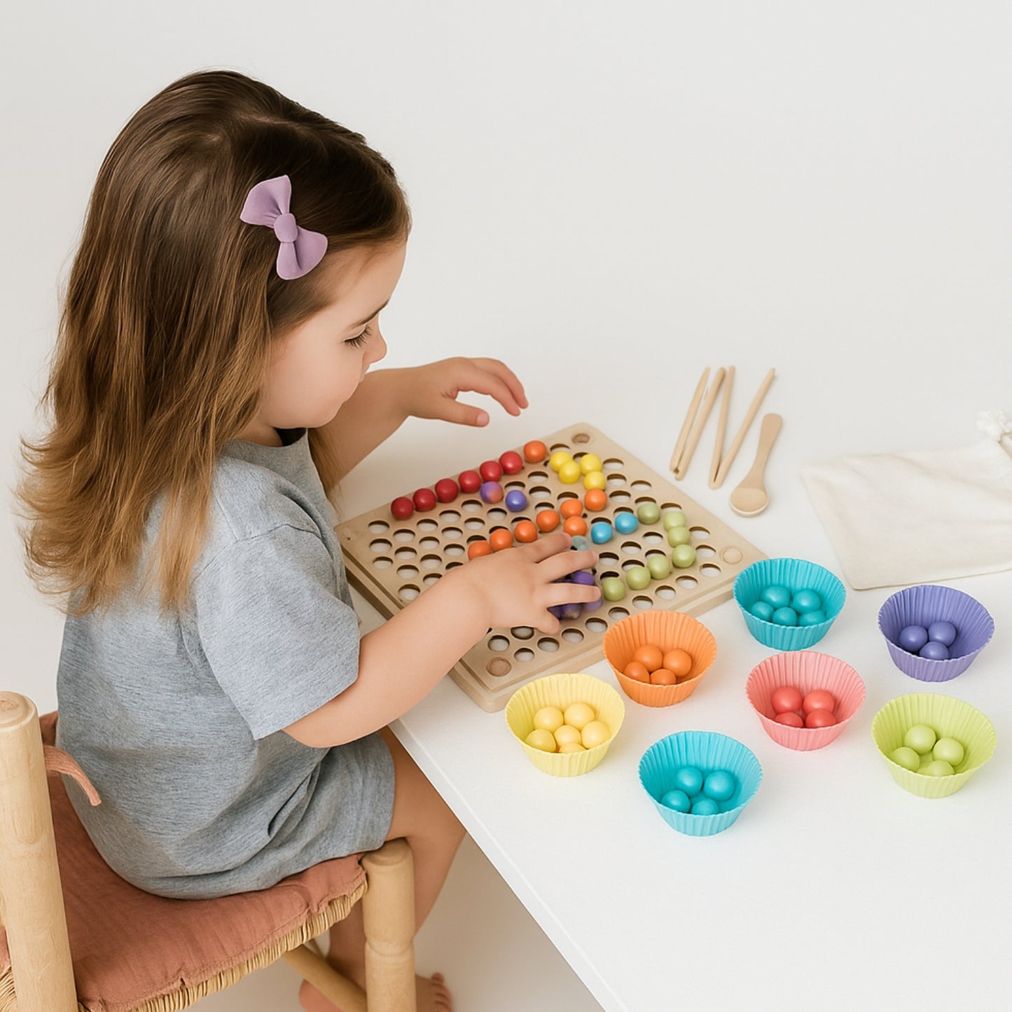 Kit Éducatif Montessori - Maternelles 123 ABC – Jeux Alphabet, Chiffres & Motricité bois| Enfants 3-6 ans - JouetApprends