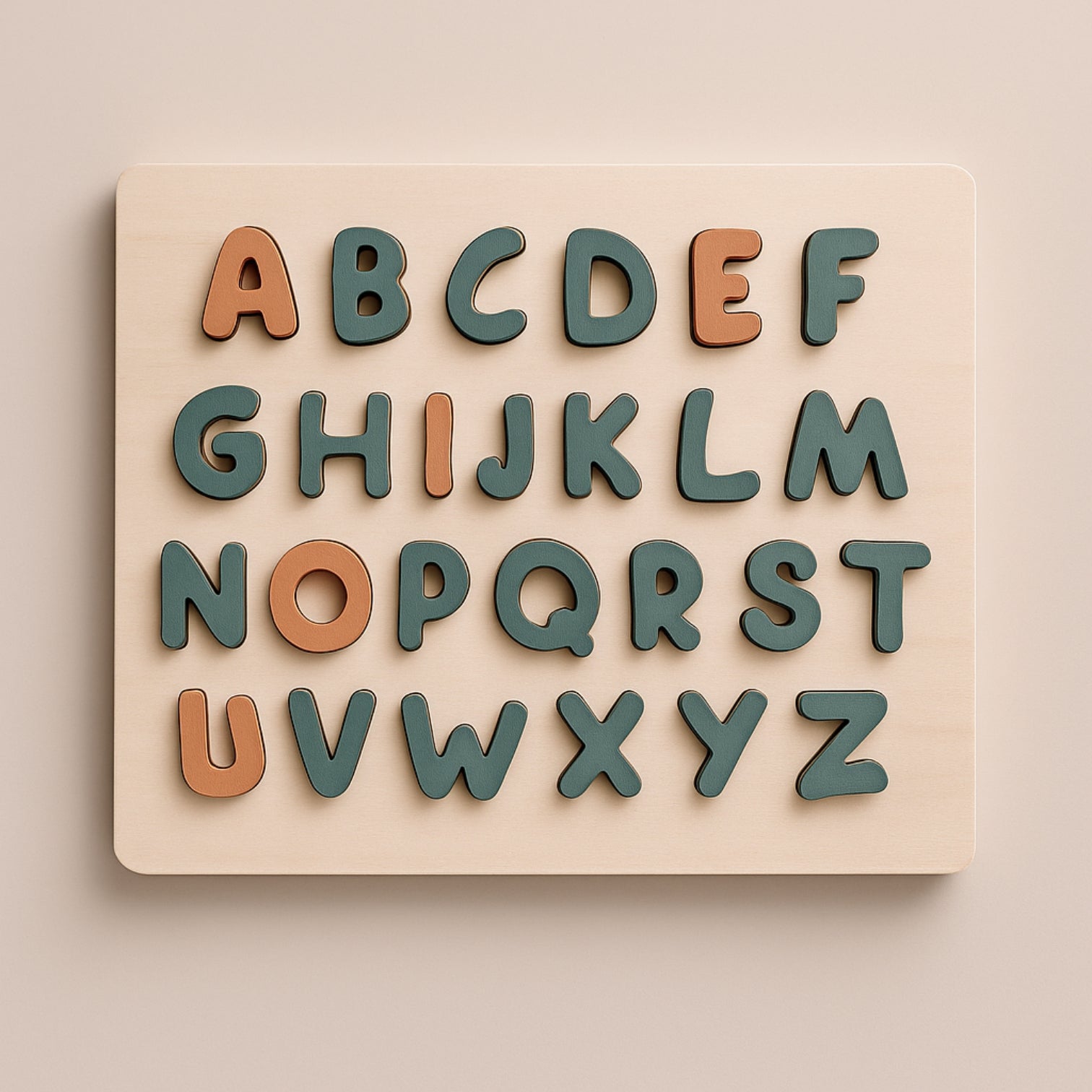 2 en 1 ABC Puzzle de Lettres Alphabet en bois à encastrer et Jeu de mémoire des mots - JouetApprends