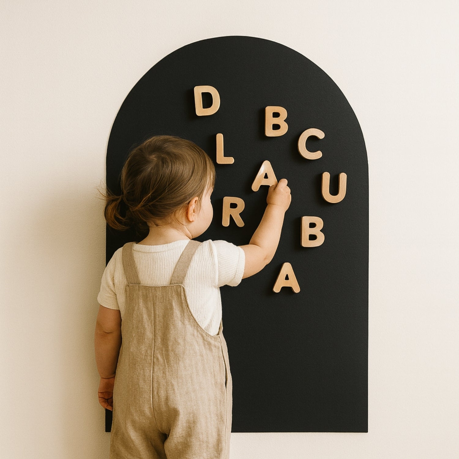 Tableau magnétique enfant Montessori : écrire, lire, jouer — Lettres Alphabet magnétiques en bois, 6 Craies pastel, Jeu memory 44 mots - JouetApprends