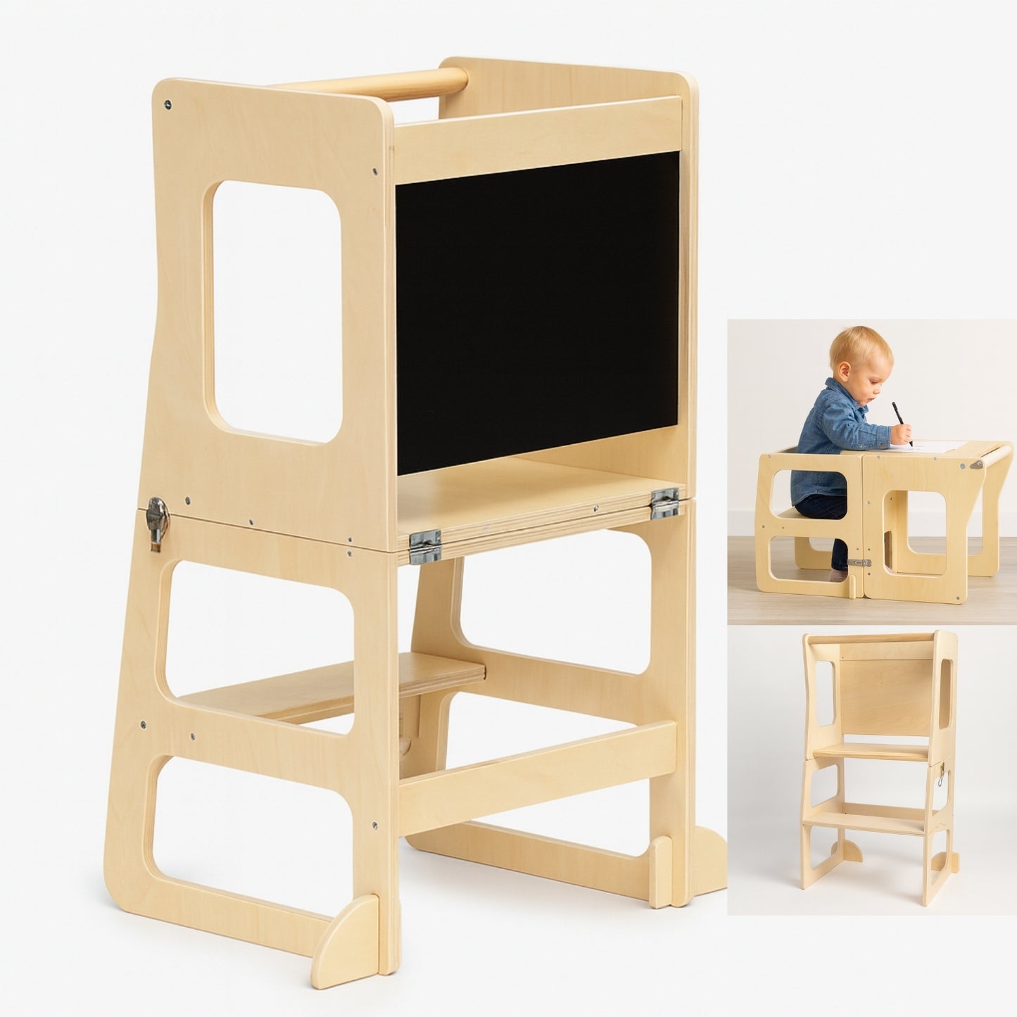 Tour d'apprentissage - 3 en 1 - Pliable en Table d'activités - Tableau dessin - Enfant 3-6 ans - JouetApprends