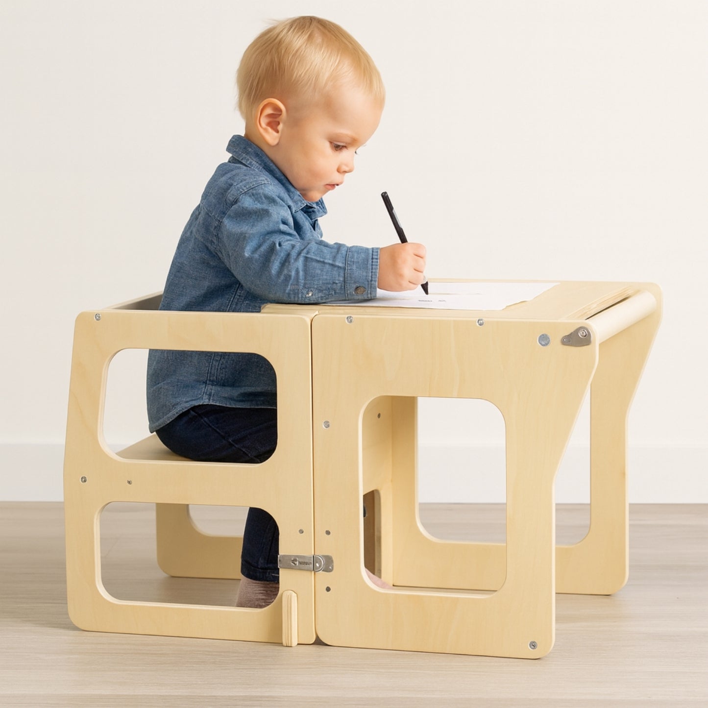 Tour d'apprentissage - 3 en 1 - Pliable en Table d'activités - Tableau dessin - Enfant 3-6 ans - JouetApprends